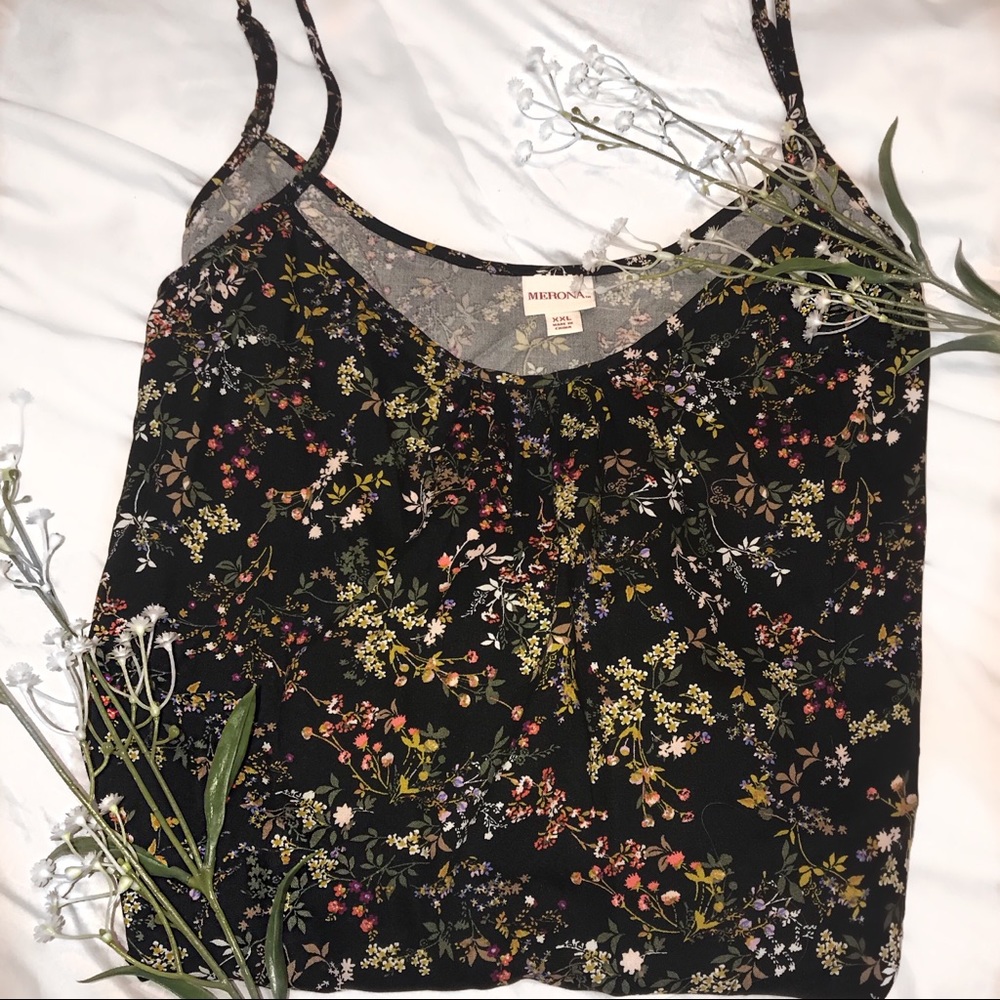 floral tank top NWOT